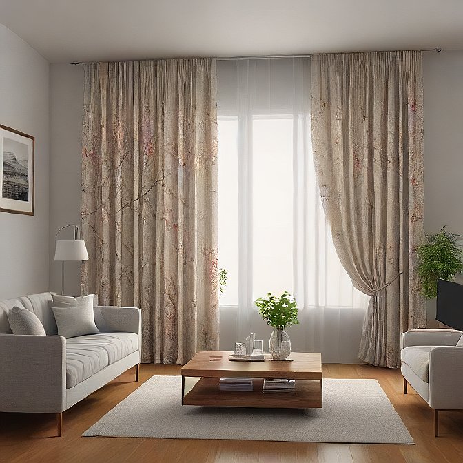 Patterned curtains