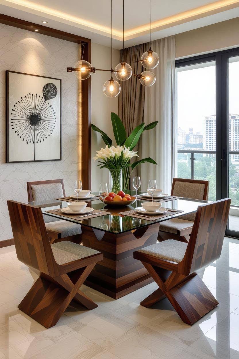 Dining table set, 4 seater