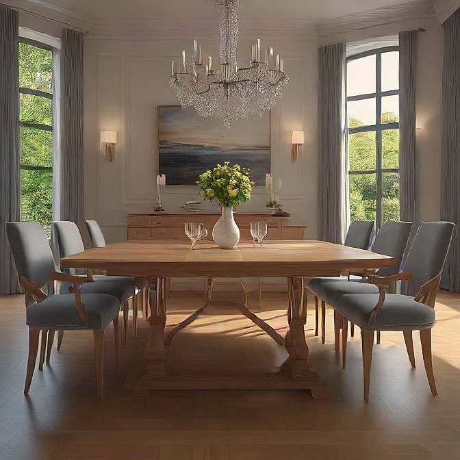 Dining table set, 6 seater