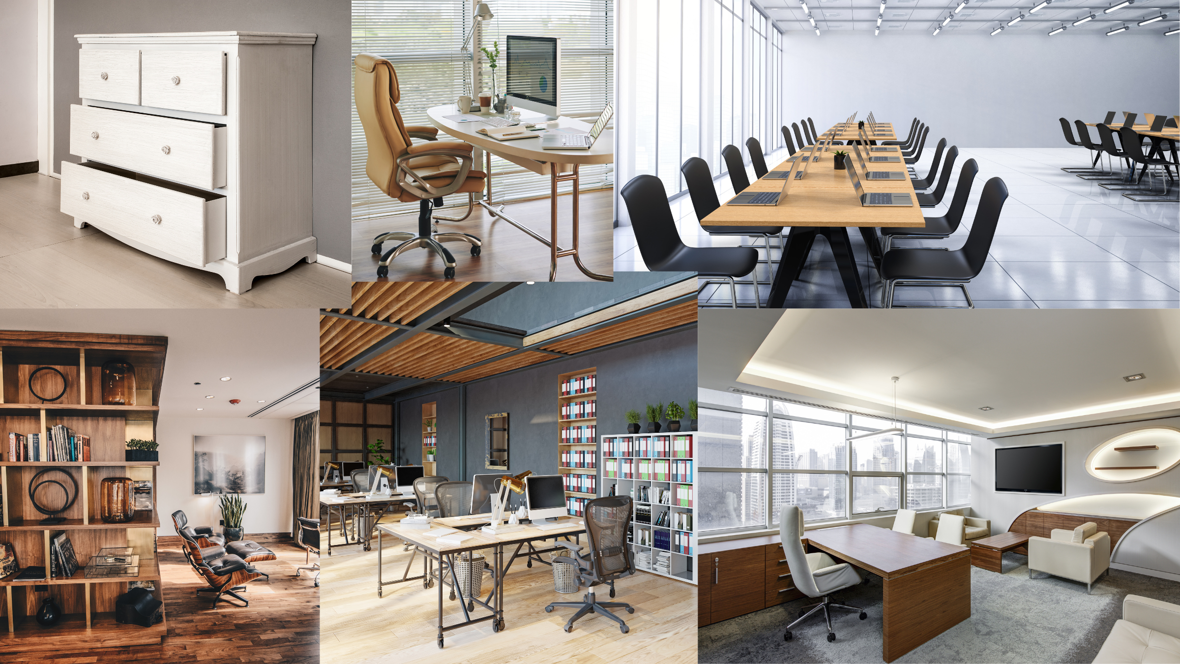 Modern office workspace setup